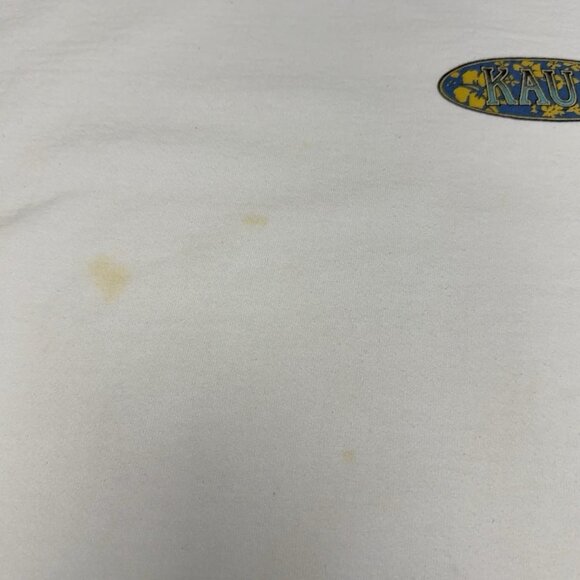 Vintage Crazy Shirts Kauai Crew Neck Sweatshirt Mens XL 26x27.5 White Hawaii - Picture 9 of 13